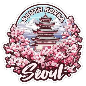 Seoul South Korea Sticker 4 Inch City Travel Souvenir